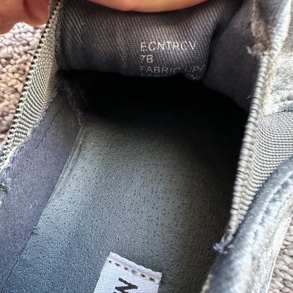 Shiny Blue/Silver Crushed Velvet Slip On Shoes - Picture 10 of 10